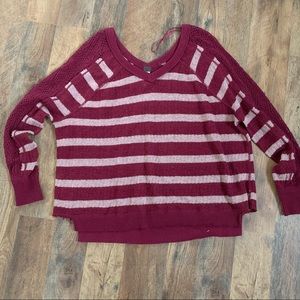 Free people oversized crochet inlay sleeves xs